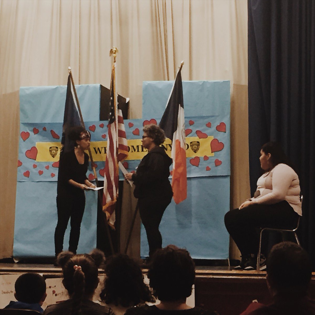 APACnyc's tweet photo. First up in the Writer's Chair: Kimberley Solorzano, with "Skyler and Gloria's Horrible Day," dir. by Aleesha Nash.  #APACplaymaking https://t.co/fWI8ErOC8t