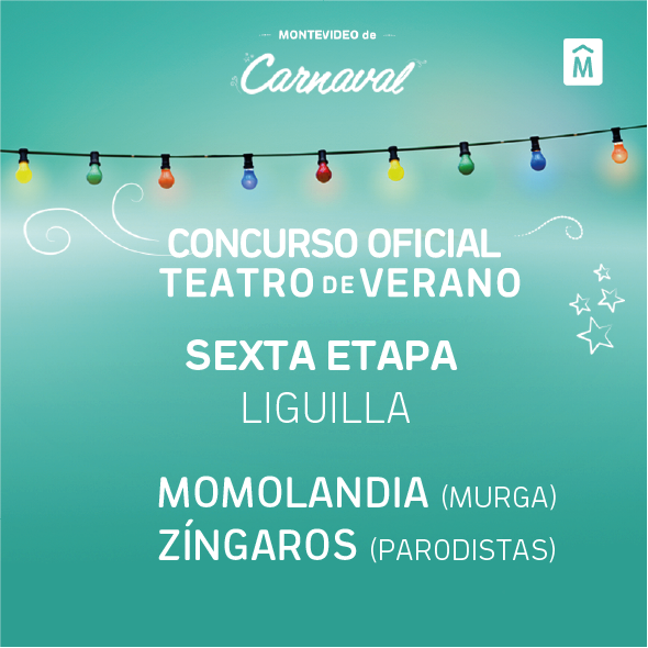 Sexta y última etapa de la Liguilla, con <a href="/MurgaMomolandia/">Murga Momolandia</a> y <a href="/ZINGAROS2012/">PARODISTAS ZINGAROS</a>.
 Mas info: ➡️ bit.ly/2mPd1Nz

#MontevideoDeCarnaval 🥁🎉🎭