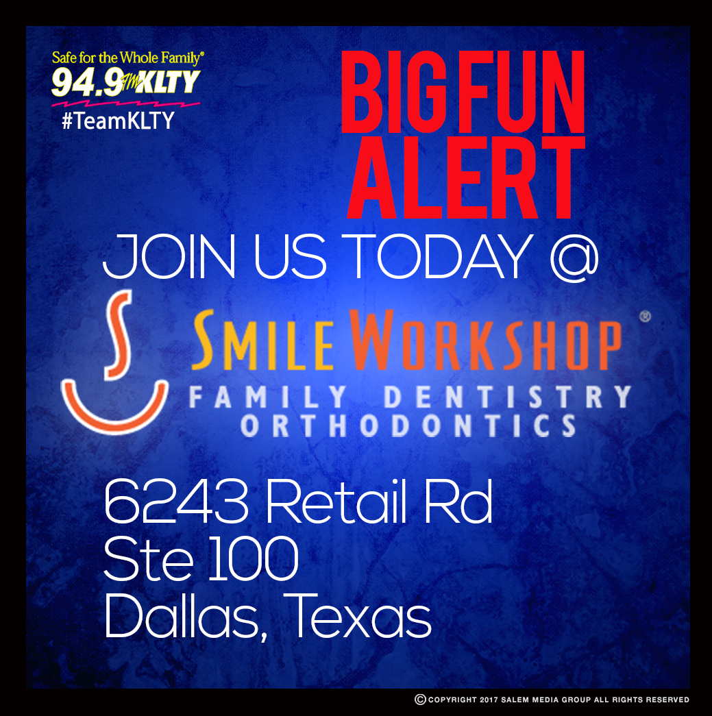 949KLTY's tweet photo. #TeamKLTY is out an about tomorrow we will be at #SmileWorkshop from 1pm-3pm.. with LOADS of tickets #BeautyAndTheBeast @dallasmavs! https://t.co/N4PrpsuYsV