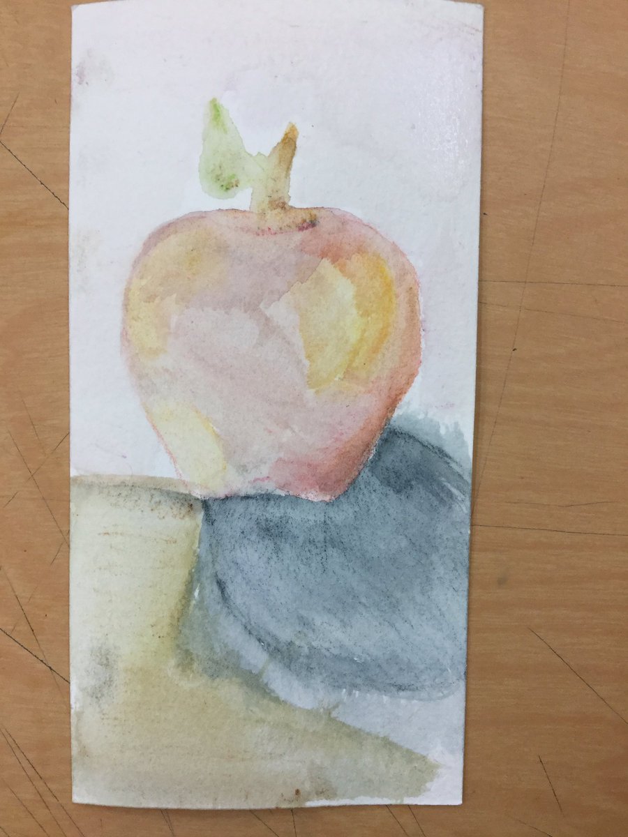 CampingRusherr's tweet photo. A really bad pastel chalk and watercolour using perncil crayons drawing. Our art class is experimenting w/ different mediums for sketches. https://t.co/avZMoP6FyR