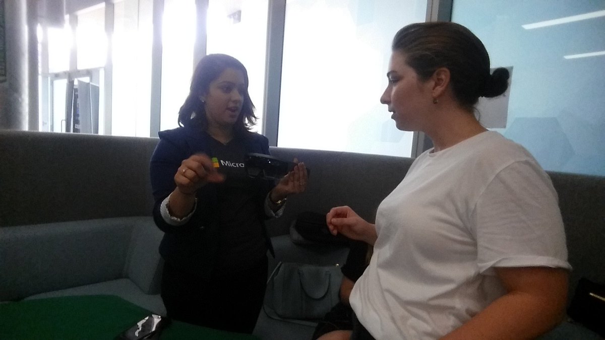 RiverCityLabs's tweet photo. .@MicrosoftAU let us try the @HoloLens at #boqhackathon today :-) @BOQ https://t.co/78dxivtD2O