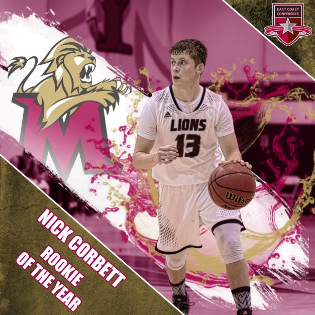 ECCSports's tweet photo. Nick Corbett of @molloylions - ECC Men's Basketball Rookie of the Year https://t.co/JuiuySWwxC