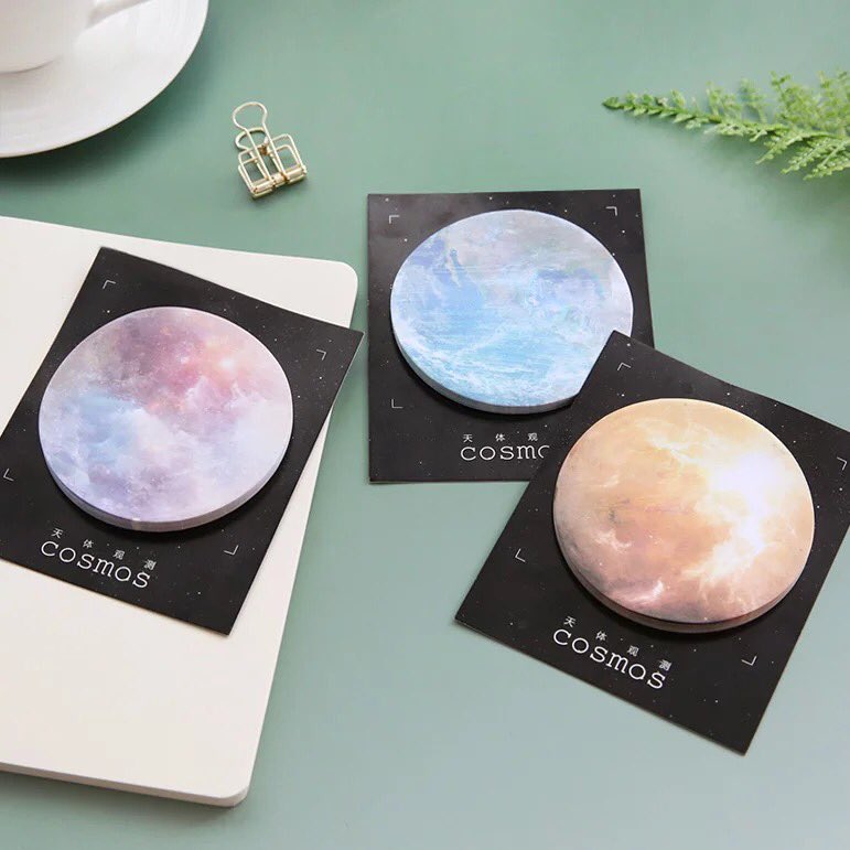 doublepixie's tweet photo. PRE-ORDER Cosmos sticky note ลายดวงดาว สวยมากค่ะ💕 มี6ลาย ซื้อเดี่ยว 40฿ ซื้อทั้งเซ็ท 210฿ ค่า🌝
#pi12 #รีวิวเครื่องเขียน #ripไอดอ https://t.co/CXMTpHmKuz