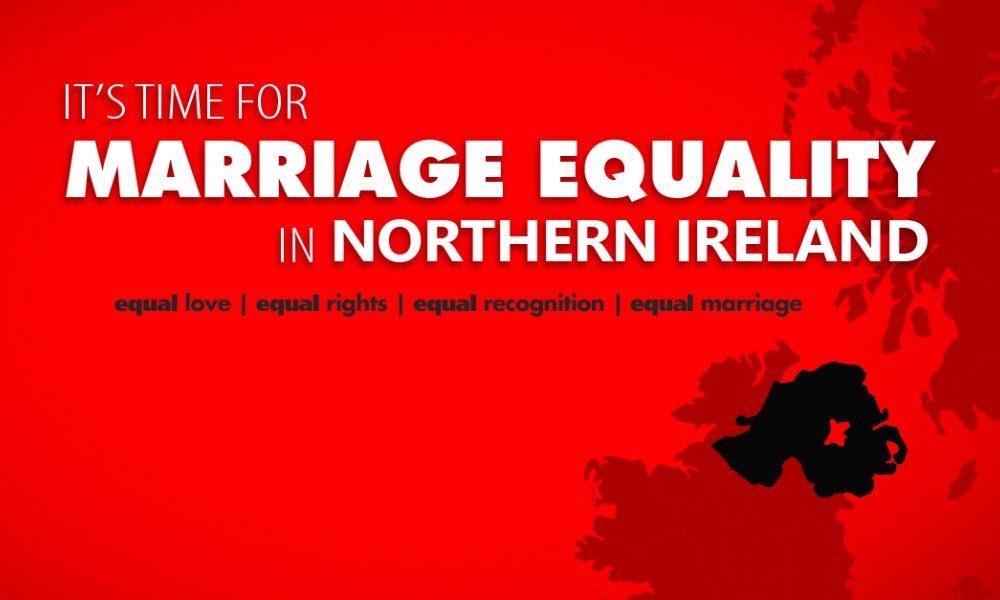 YesEqualityNI's tweet photo. Giant step forward for marriage equality in Northern Ireland! The DUP veto has left the stage! #EndTheVeto #MarriageEqualityNI #AE17 🏳️‍🌈 https://t.co/mv4dwE79VE