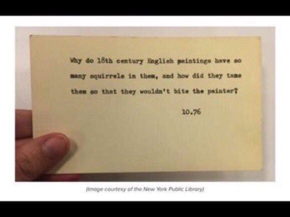 ValaAfshar's tweet photo. Before @google, people would ask librarians very funny questions.

—New York Public Library @nypl https://t.co/pcg8lbMUBl