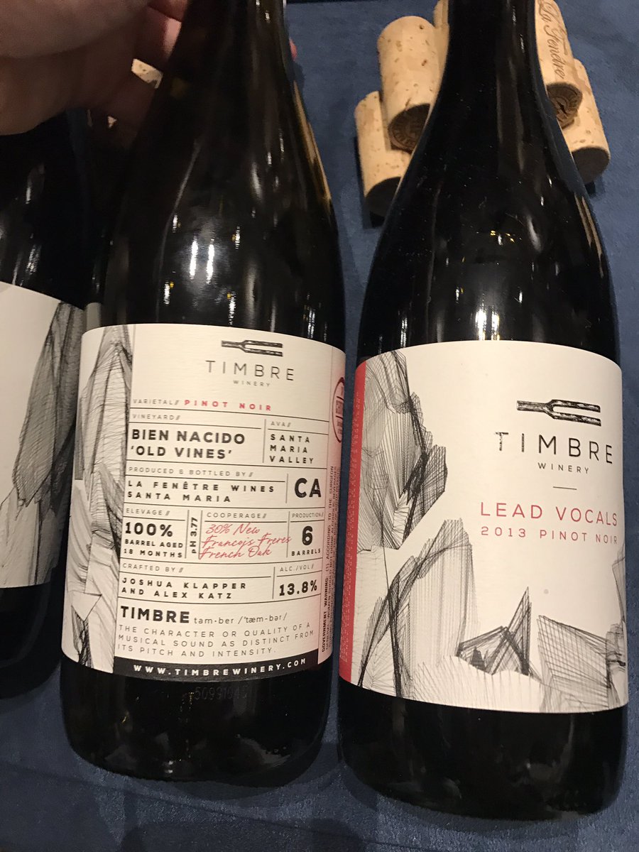 Discovered an AMAZING #PinotNoir I adore <a href="/TimbreWinery/">Timbre Winery</a>, delicious feminine fruit forward #pinotnoir. My jam &amp; <a href="/BienNacido/">Bien Nacido</a> grapes 🙌🏻#wopn2017