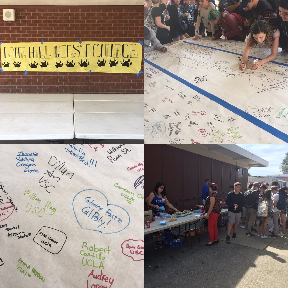 College signing day and food fair!  There's no place like Lone Hill!  #reppinthehill #bonitians