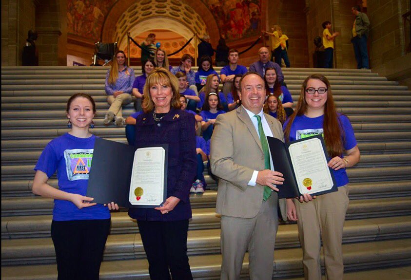 LASER3284's tweet photo. Thx Gov. Greiten @EricGreitens, Reps Franklin @Diane123 &amp; Miller @Rocknemiller 4 declaring April FIRST month in MO! #FIRSTweets #OMGrobots https://t.co/EOhaZ8xVhi