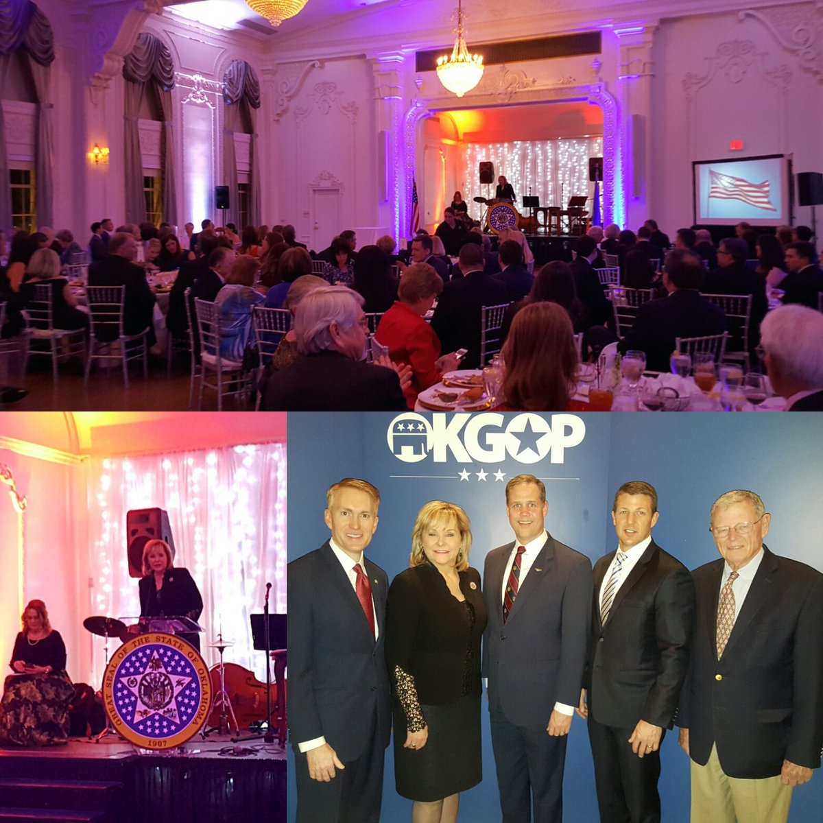 MaryFallin's tweet image. I'm in Tulsa tonight for the @officialOKGOP Victory Ball to celebrate the success we had in 2016 on the local, state, and federal levels!