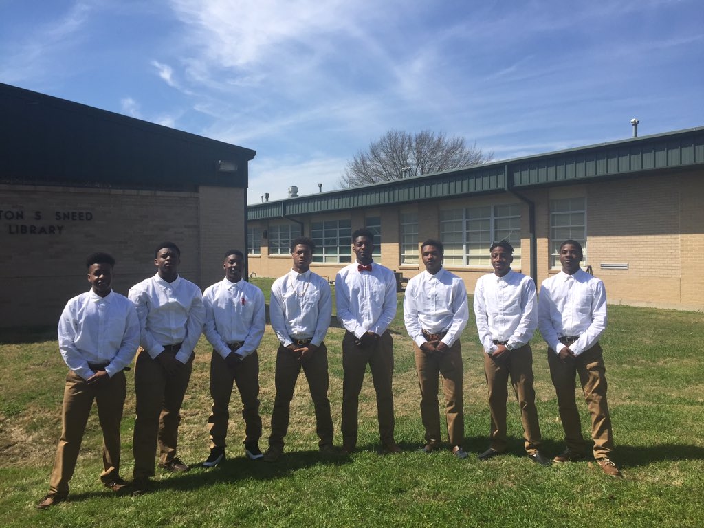 Coach Blackmon's boys came dressed for success today! Thank you Mr Blackmon for your service to our kids!!