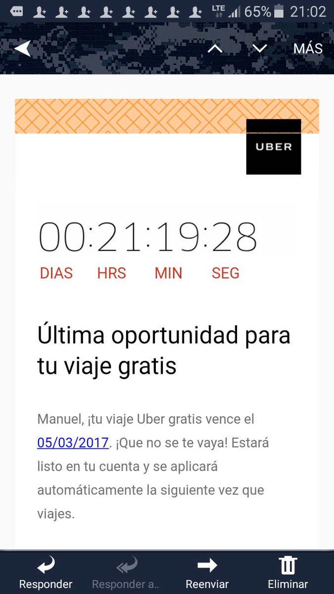 ManuelEncinasL's tweet photo. @Uber @Uber_MEX me llegó un correo de viaje gratis y me hicieron el cargo a mi tarjeta! https://t.co/Wd8LyVOsY1