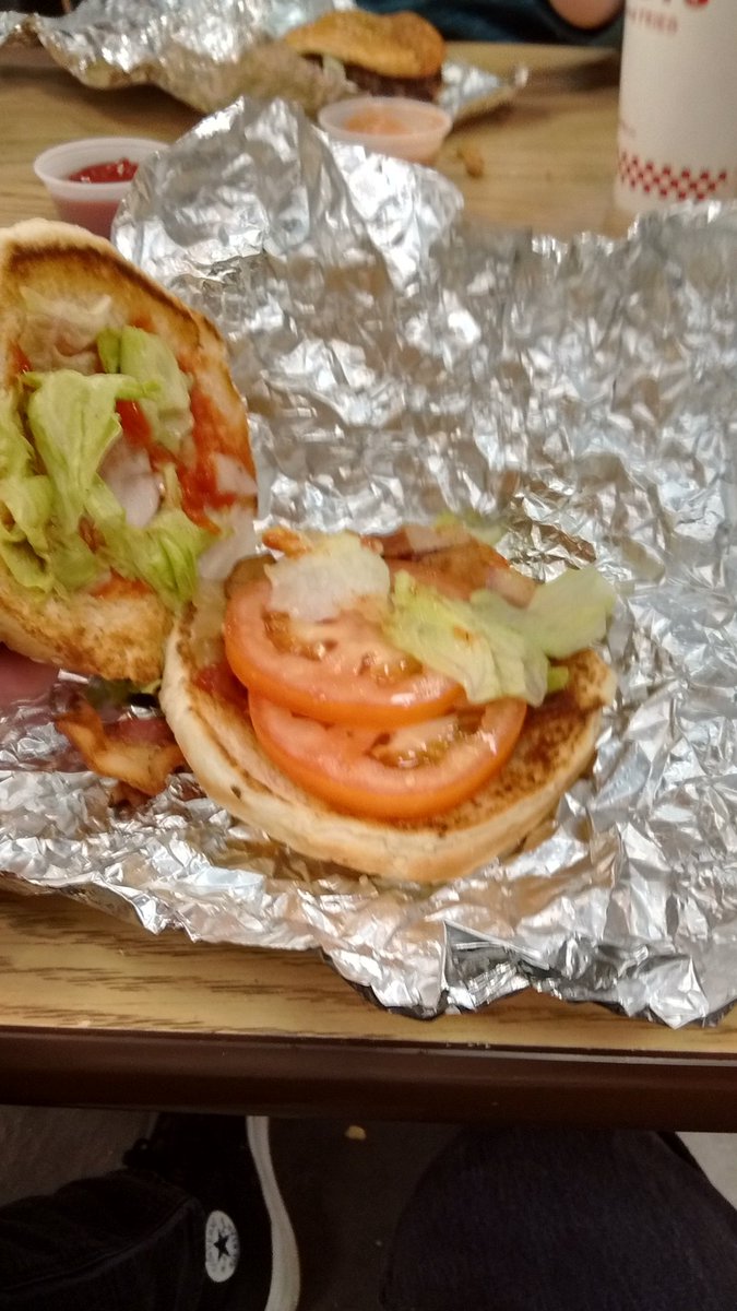 Brady_Young94's tweet photo. Went to @FiveGuys. Got the bacon cheeseburger. Forgot the cheeseburger...They made up for it though #freemilkshake #stillsatisfied https://t.co/brFF6UYhwx
