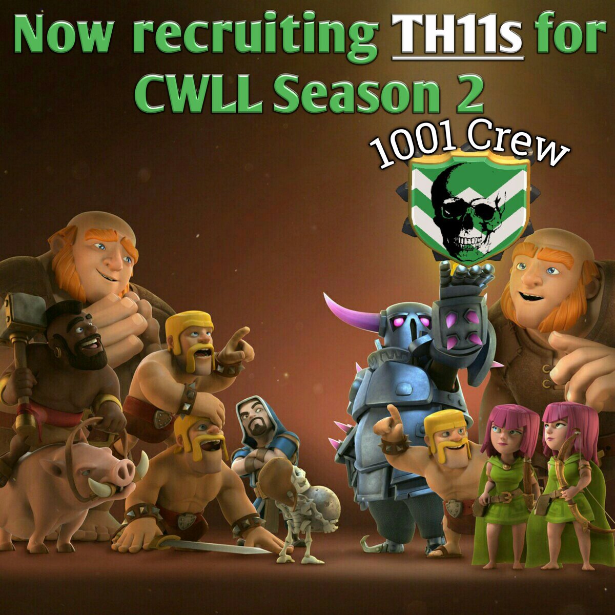For those looking to join a CWLL clan come check us out and help us fill out our roster! discord.gg/4VrDvx8