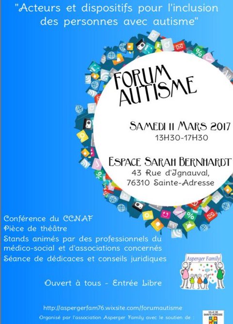 ASPERGERFAMILY1's tweet photo. J-7 avant le forum Autisme !! https://t.co/SG81nEJyV8