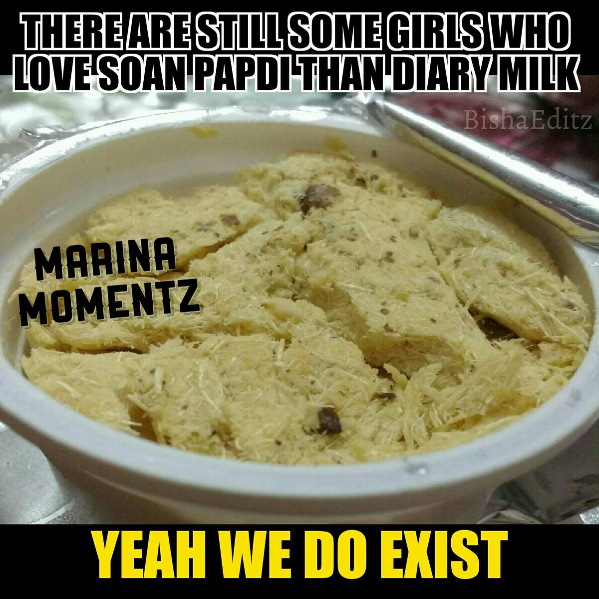 bisha29786's tweet photo. Yes..
We do exist
😍 🙋
#Love #SoanPapdi 😘
My Favourite 😛
#MarinaMomentz
#BishaEditz #MyEditz #EditLove #EditAddict #EditCraze
#BishaMemes https://t.co/ZgwrOo4x1U