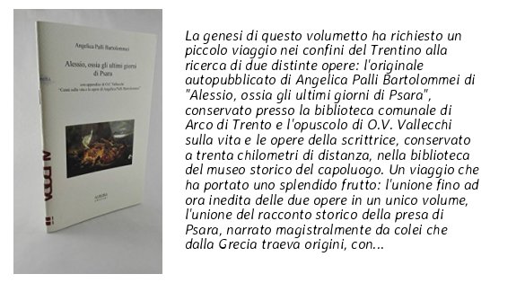 directBOOK_'s tweet photo. Alessio, ossia gli ultimi giorni di Psara
✏ Angelica Palli Bartolommei
@ProgettoAurora
#9788894808032 https://t.co/c3FhC5okNC https://t.co/vlz6VSN6D9