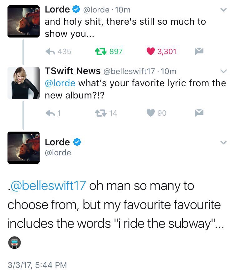 tayismom: belleswift17: LORDE TWEETED ME HER FAVORITE LYRICS...: tayismom: belleswift17: LORDE TWEETED ME HER FAVORITE LYRICS FROM…