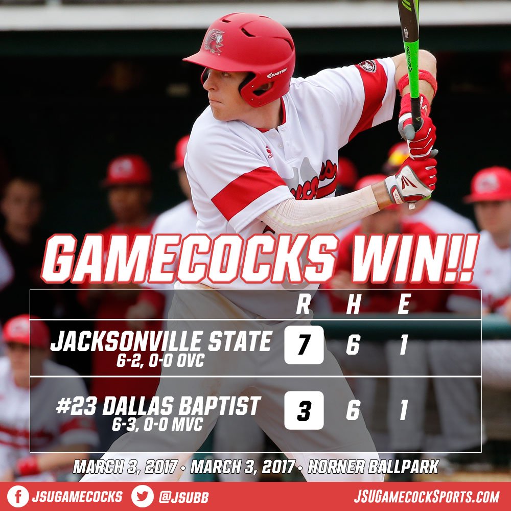 That is 3⃣ in a row for @JSUBB takes the first game of the weekend series!