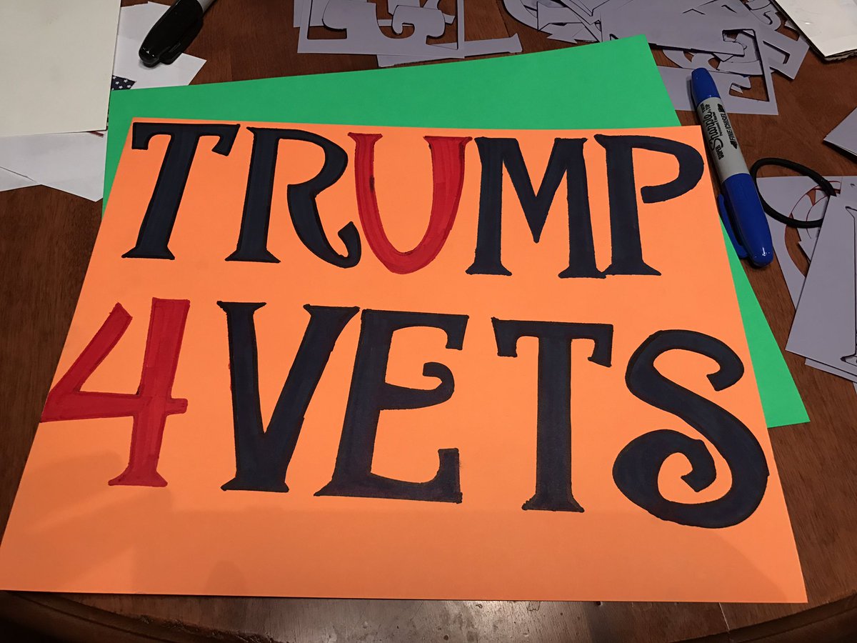 Signs are being made! #trump4vets #March4Trump #Washington #vets4trump