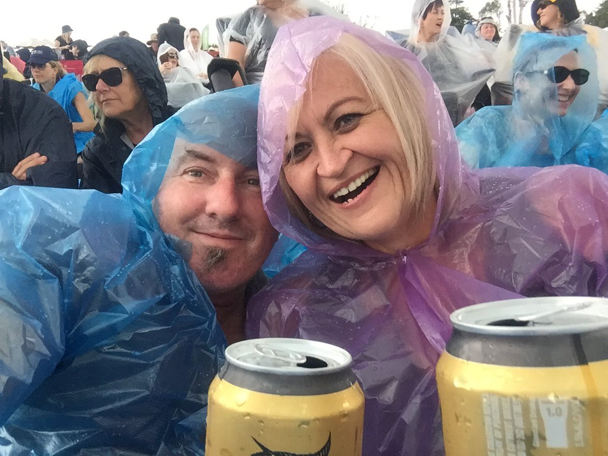 spud5577's tweet photo. Great start to the concert with the BadLoves. And only a light shower  #adotg https://t.co/YX3toZzdpz