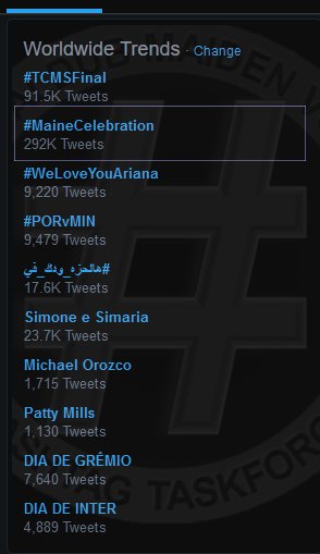 ALDUBTaskForce's tweet photo. WORLDWIDE TRENDS 🌏 2nd SPOT ↑

#MaineCelebration #ALDUBMainetedos  
2HTs Per @ofctrendsetter

@mainedcm | 1:17PM PHT https://t.co/tOIbmB7XPs