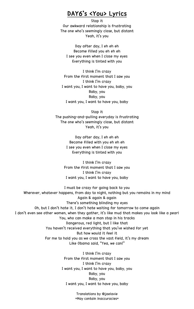 Lyrics For U