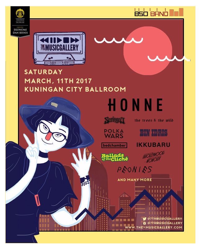 @7thMusicGallery | 11 Maret 2017 | <a href="/TTATW/">The Trees & The Wild</a> #BinIdris <a href="/ikkubaru/">ɪᴋᴋᴜʙᴀʀᴜ</a> <a href="/B0TC/">balladsofthecliché</a> <a href="/hollynobody/">Hollywood Nobody</a> #Peonis And Many More | Kuningan City Ballroom