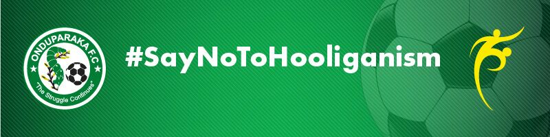 Dear Caterpillars, Kindly join us in sharing this message with all football lovers. 
#WeAreOnduparaka 
#SayNoToViolence 
#SayNoToHooliganism
