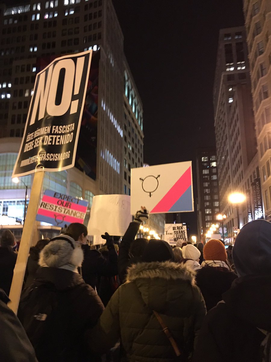 thekymba's tweet photo. Tonight in Chicago... 
#transupfront #transliberationmarch #blacktranslivesmatter #therevolutionwillbeintersectional https://t.co/yznrA6pfPm