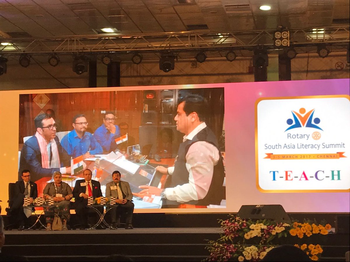 prajeswari's tweet photo. .@alangemmell @inBritish introduction, pictures shows breadth of work! At @RotaryTeach #literacy summit #Chennai @TeachEngIndia https://t.co/YQs1TdSsuo