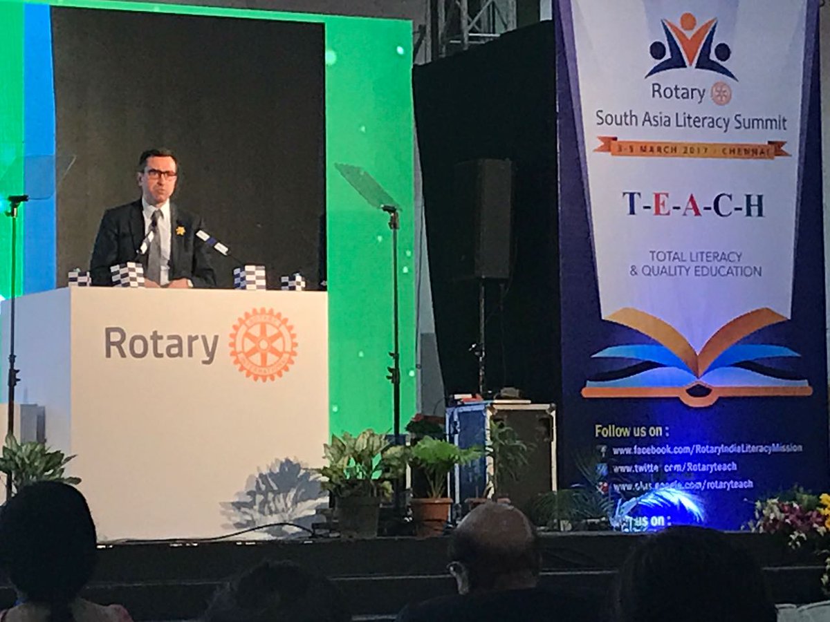 prajeswari's tweet photo. .@alangemmell spks on @inBritish work w #schools, imp of teacher empowerment &amp; ambitions fr 2020 to  2000+ aud @Rotaryteach  #Chennai summit https://t.co/l0iTPNwqaP