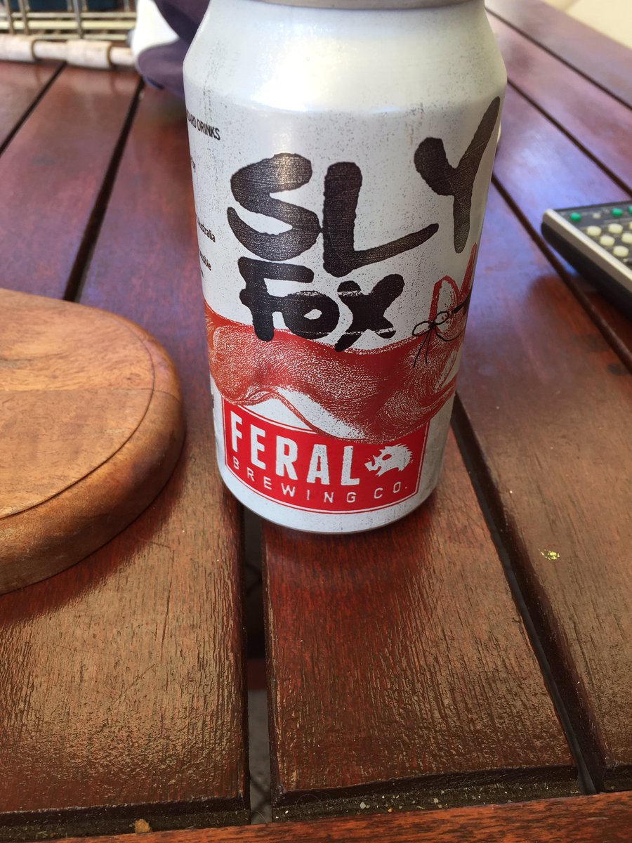 Enjoying a <a href="/FeralBrewing/">Feral Brewing Co.</a> Sly Fox on a stinking hot Perth day