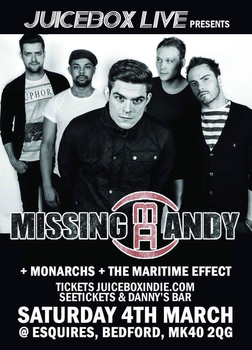 Bedford. Tonight's the night. Last few tickets available on the door. Bring your dancing shoes. <a href="/MissingAndy/">Missing Andy</a> <a href="/MONARCHSband/">MONARCHS</a> <a href="/BedfordEsquires/">Bedford Esquires</a>