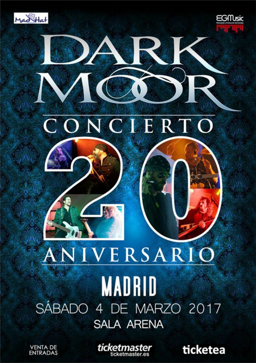 Linea1Ent's tweet photo. Hoy es el día!! Concierto XX Aniversario @DarkMoorBand en @salamarcoaldany https://t.co/bTpU8dftcJ