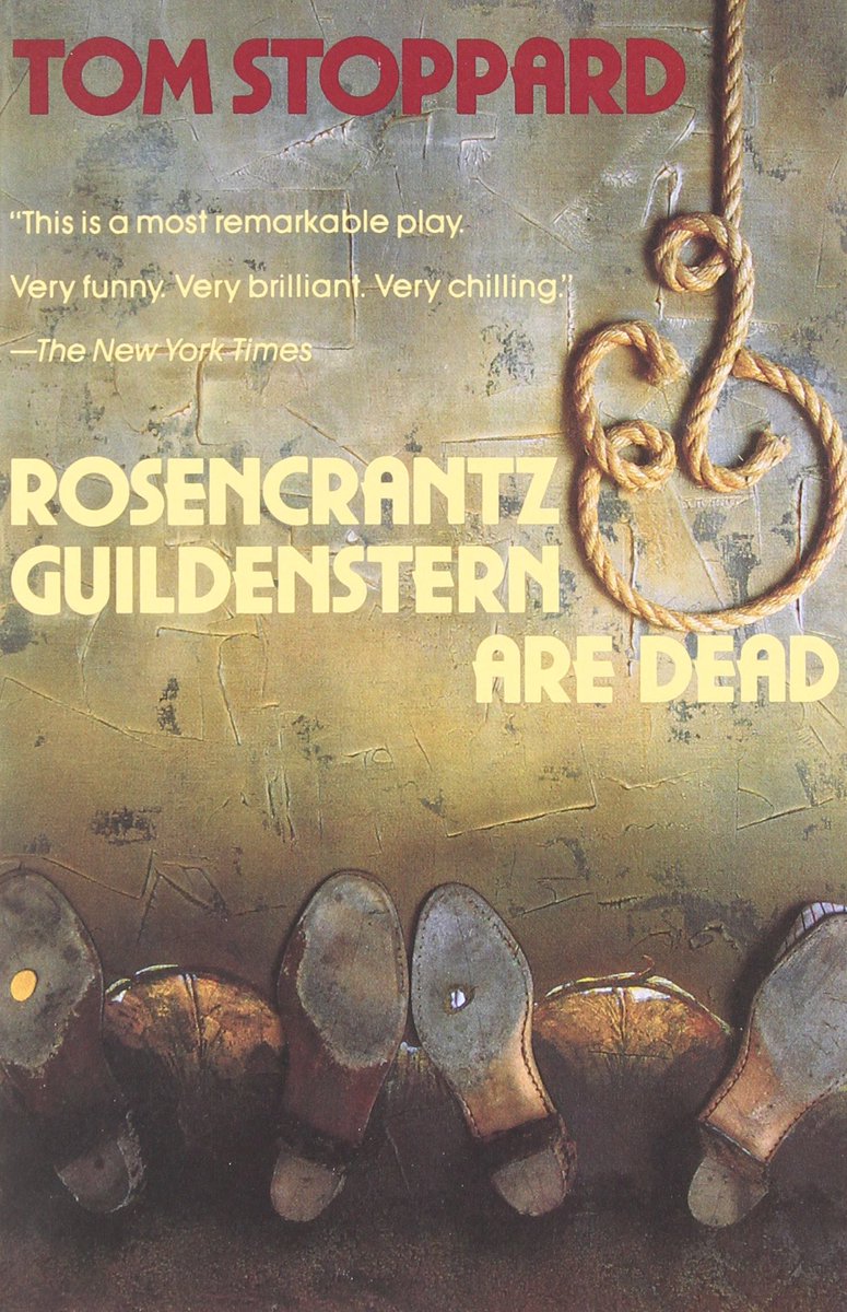 KathBubbear's tweet photo. For Day 33 of #aPlayaDay I'm raiding the library of @fayterj. Time for #RosencrantzAndGuildensternAreDead by #TomStoppard https://t.co/pek0tA8Cqy