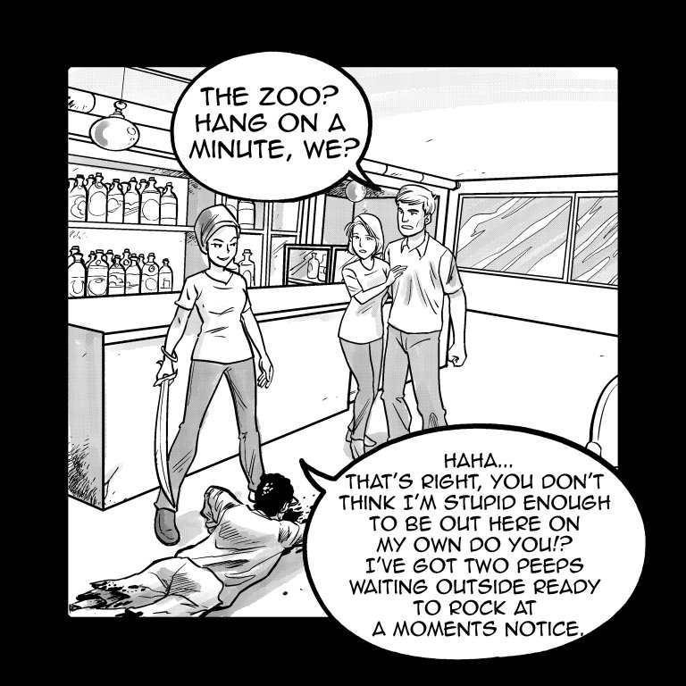 ResilienceComic's tweet photo. Apologies that we're a month late but issue 4 of #RESILIENCE is out today :) https://t.co/aT9L0pY3eg #zombies #comic https://t.co/hygab8HUzL