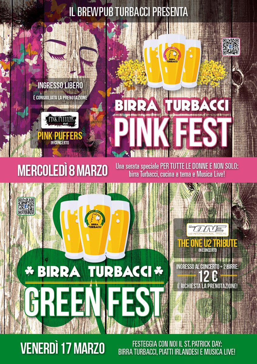 Marzo ricco di eventi presso il #Brewpub Turbacci!
#8marzo #SanPatrizio #birraartigianale #mentana