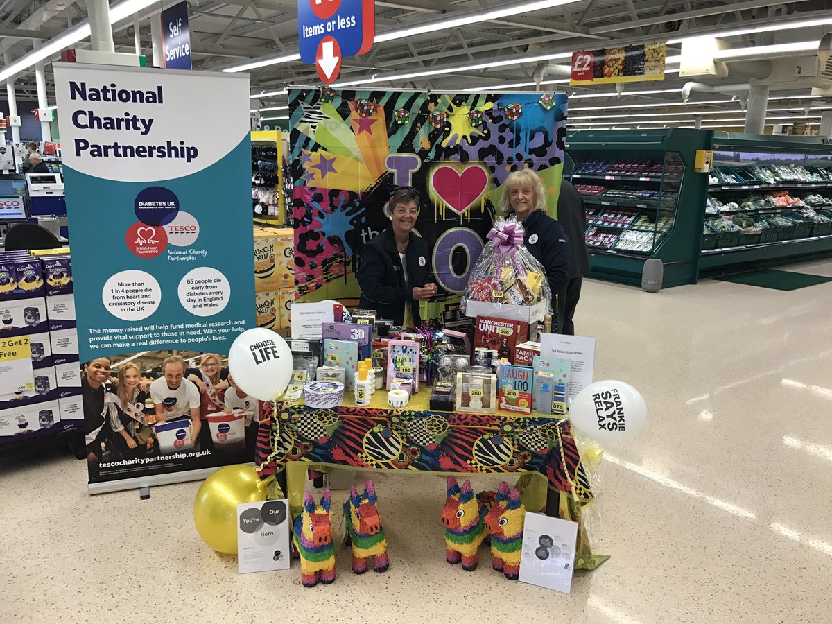 TescoYarm's tweet photo. 80's Weekend, in aid of Diabetes UK and British Heart Foundation. #RaisingMoney #FinalCountdown https://t.co/OGWBdV8Z4F