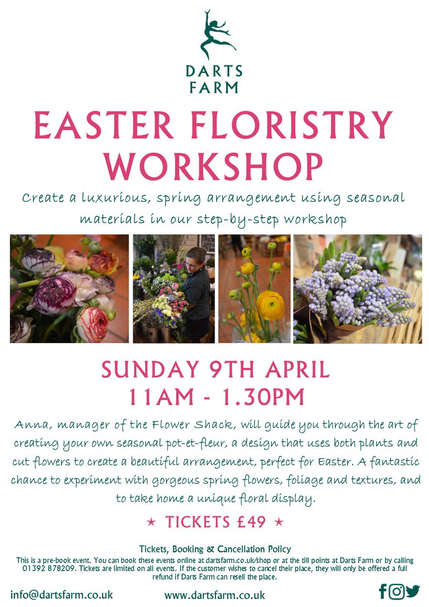 dartsfarm's tweet photo. Budding florists! Join Anna & team for our #Easter Floristry Workshop, tickets bought in store or online! #Retweet #devonevent https://t.co/d5CaHGs29B