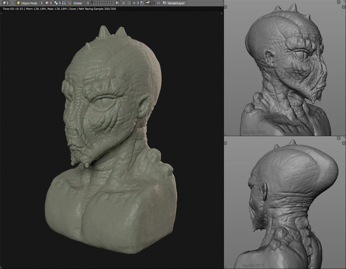 kagi3d's tweet photo. Replicating my reptilian for invasion :) 8cm and 16cm tall

#Ultimaker #Blender3d #blender #3Dprinting #impression3d https://t.co/OcB1AQXu0C