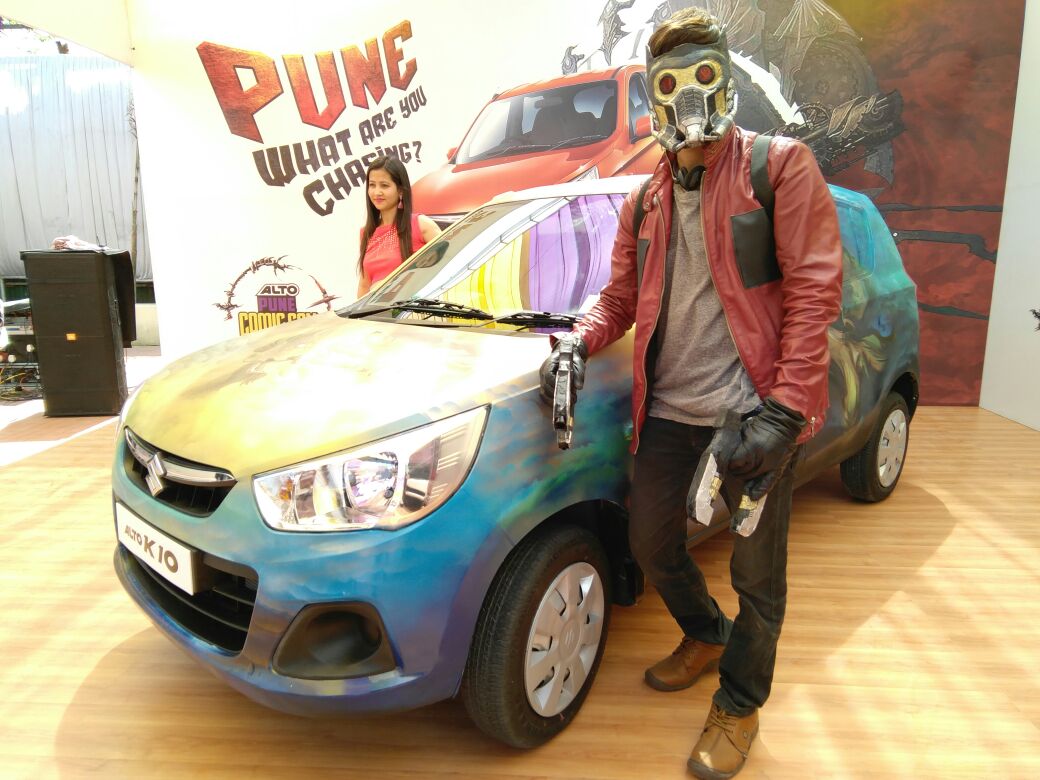 Bruce yourself! Bane is in the house, only at #Alto #Pune #ComicCon.