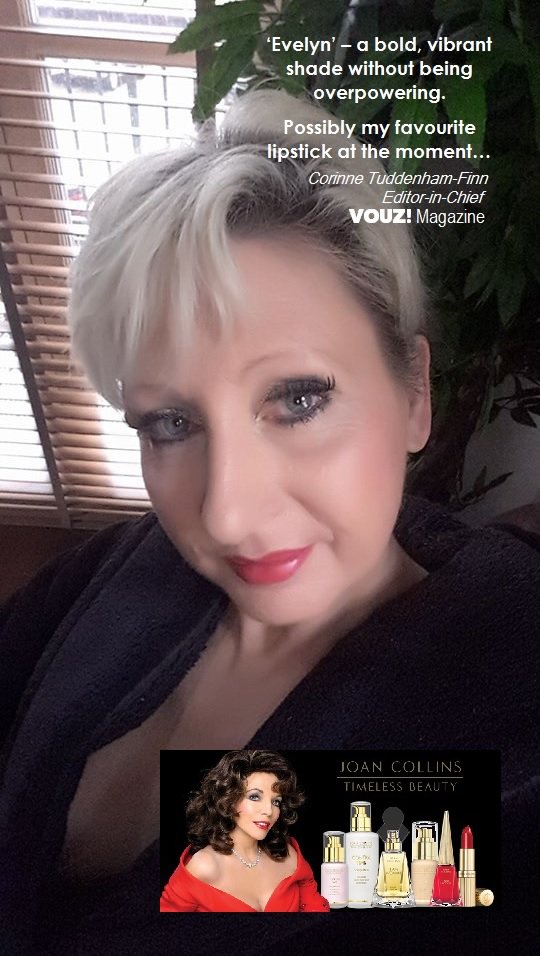 LadyCDTF's tweet photo. @joanCbeauty @vouz_magazine @joancollinsdbe @KMLEventsUK @VisualDevotion Just loving this 'Evelyn' shade! #JCTB #DivineLips https://t.co/nFUR2RLo9f