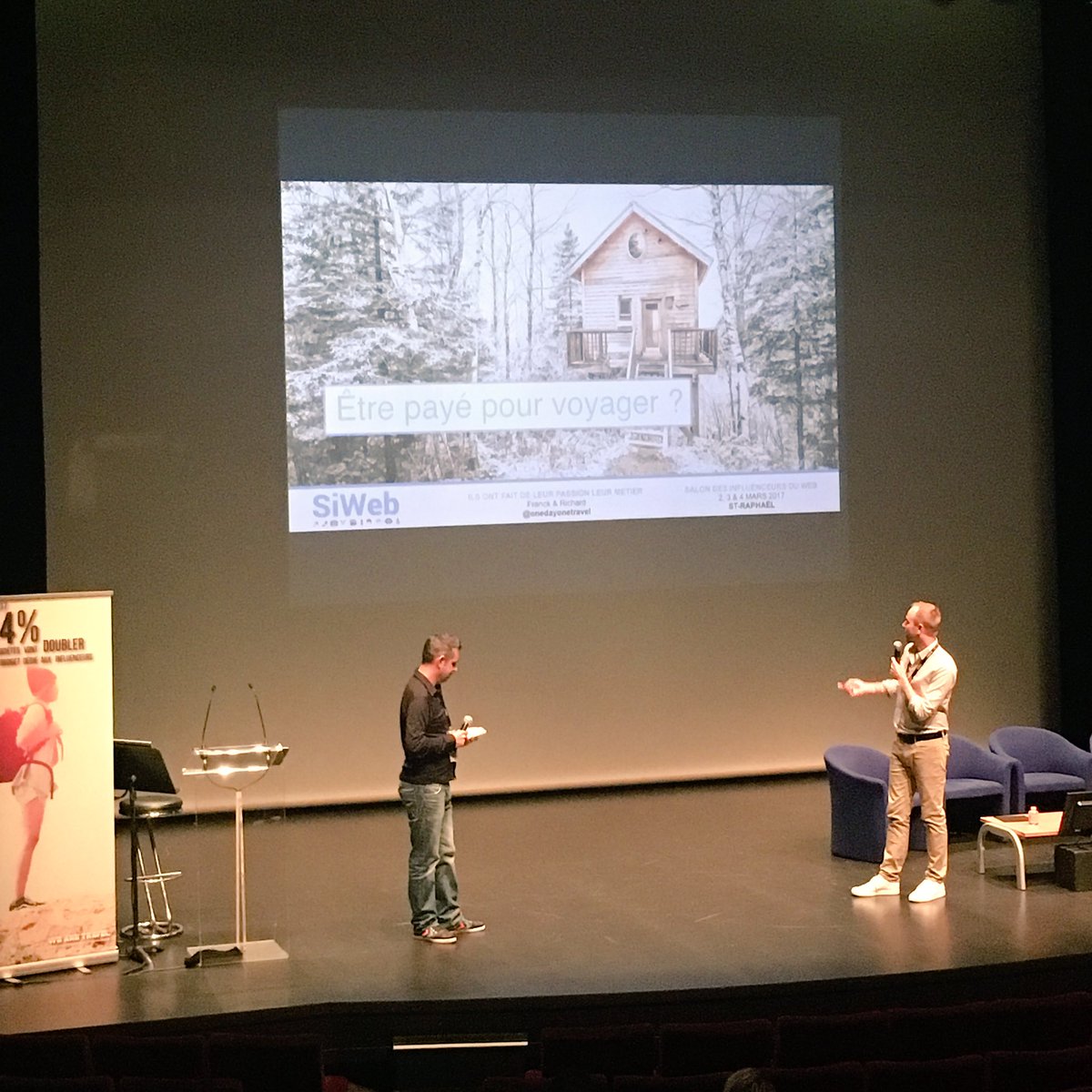 Sarah_Gzg's tweet photo. Les blogueurs de @Onedayonetravel nous disent tout : "Ce n'est pas être payé pour voyager mais être payé pour créer des contenus".#SiWEB2017 https://t.co/hI7eNU6QJo