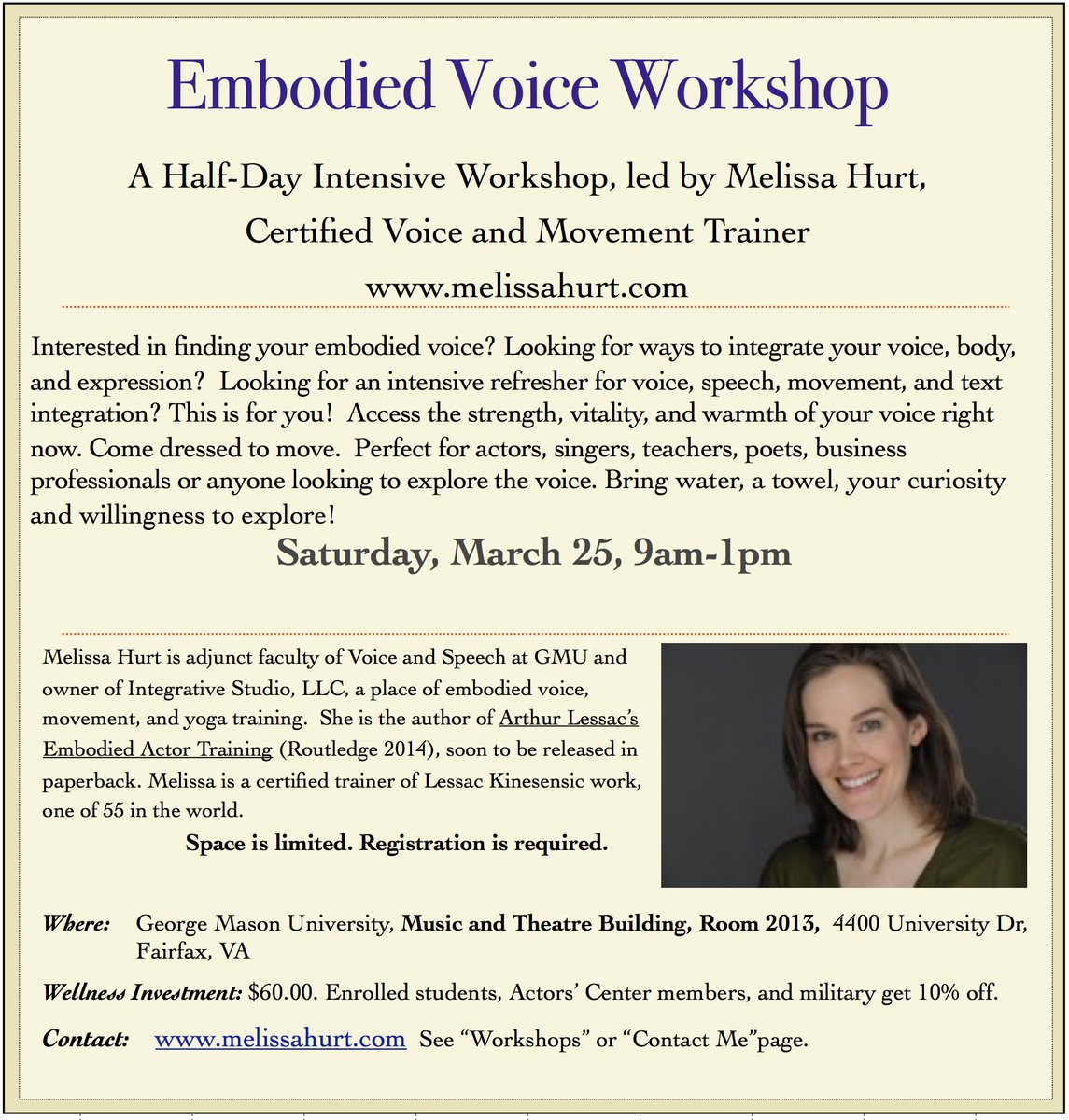 LessacVoice's tweet image. Want to go to a workshop and live in/near Virginia? Check out Certified Trainer - Melissa Hurt&apos;s workshop facebook.com/permalink.php?…