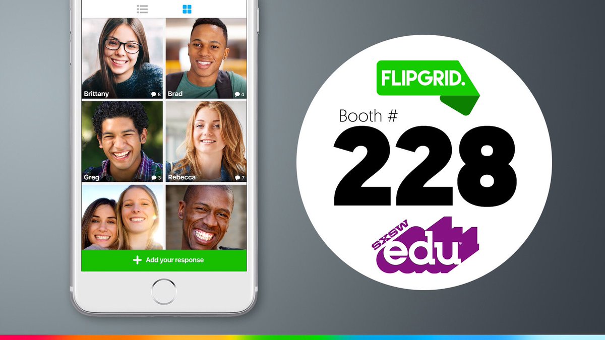 Are you <a href="/SXSWedu/">SXSW EDU</a> next week? Come say Hi to the Flipgrid team 🙌🏽🎉 We will be at Booth 228 rocking #studentvoice, drones, stickers + more!