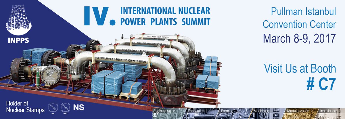 CimtasGroup's tweet photo. Meet us at our booth C7 INPPS @nuclearmeetings #nuclear #piping #oil #gas #cimtas #lsawpipe #spool #fitting #integratedpipingsolutions https://t.co/c2Bwhskdlr