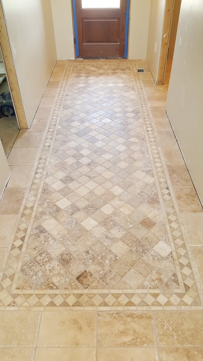 BluegrassFloors's tweet photo. Travertine rug inlay, material from @TheTileShop https://t.co/ktxkECMKpk