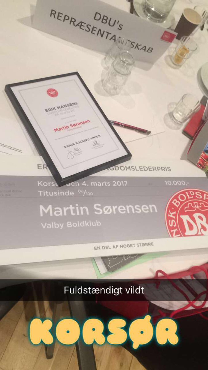 Mate2200's tweet image. Årets Ungdomsleder i DBU - Utroligt stolt, men udviklingen skal forsætte. #dbufodbold #DBU #valbyboldklub