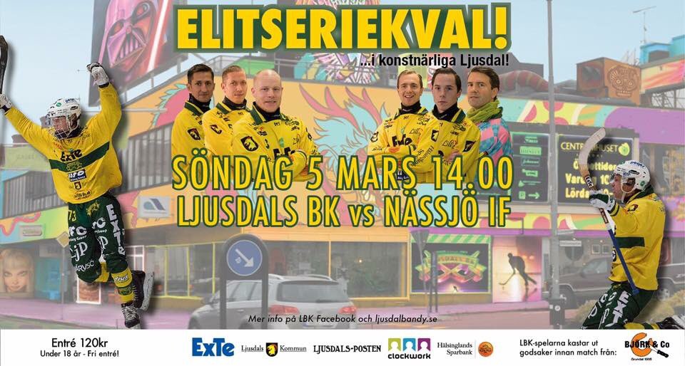LjusdalsBK's tweet photo. Söndag kl 14. Ljusdals BK - Nässjö IF. #svbandy #allatillIP #LBK https://t.co/27dKfjiI49