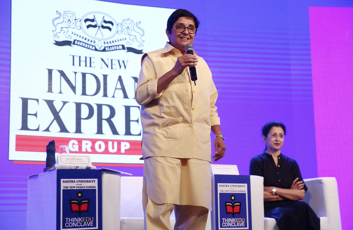Eventxpress's tweet photo. .@thekiranbedi Lt-Governor of Puducherry and Actor @gautamitads during ThinkEdu Conclave #ThinkEDU2017 #ThinkEDU17 https://t.co/utZUSkAsVh